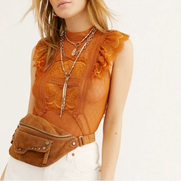 SOLD Free People Winnie Bodysuit in Copper Ginger - Picture 2 of 8